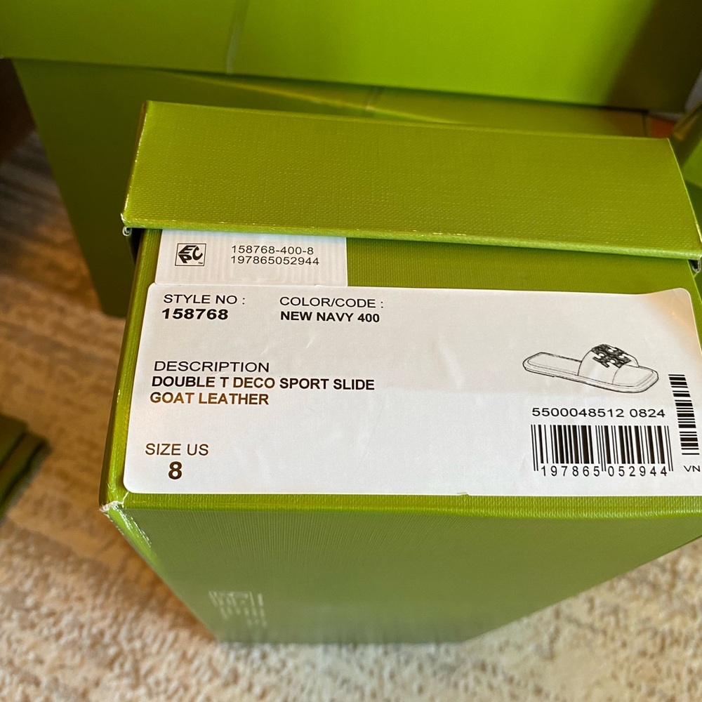 Tory Burch Double T Deco Sport Slide Sandals - Picture 6 of 8